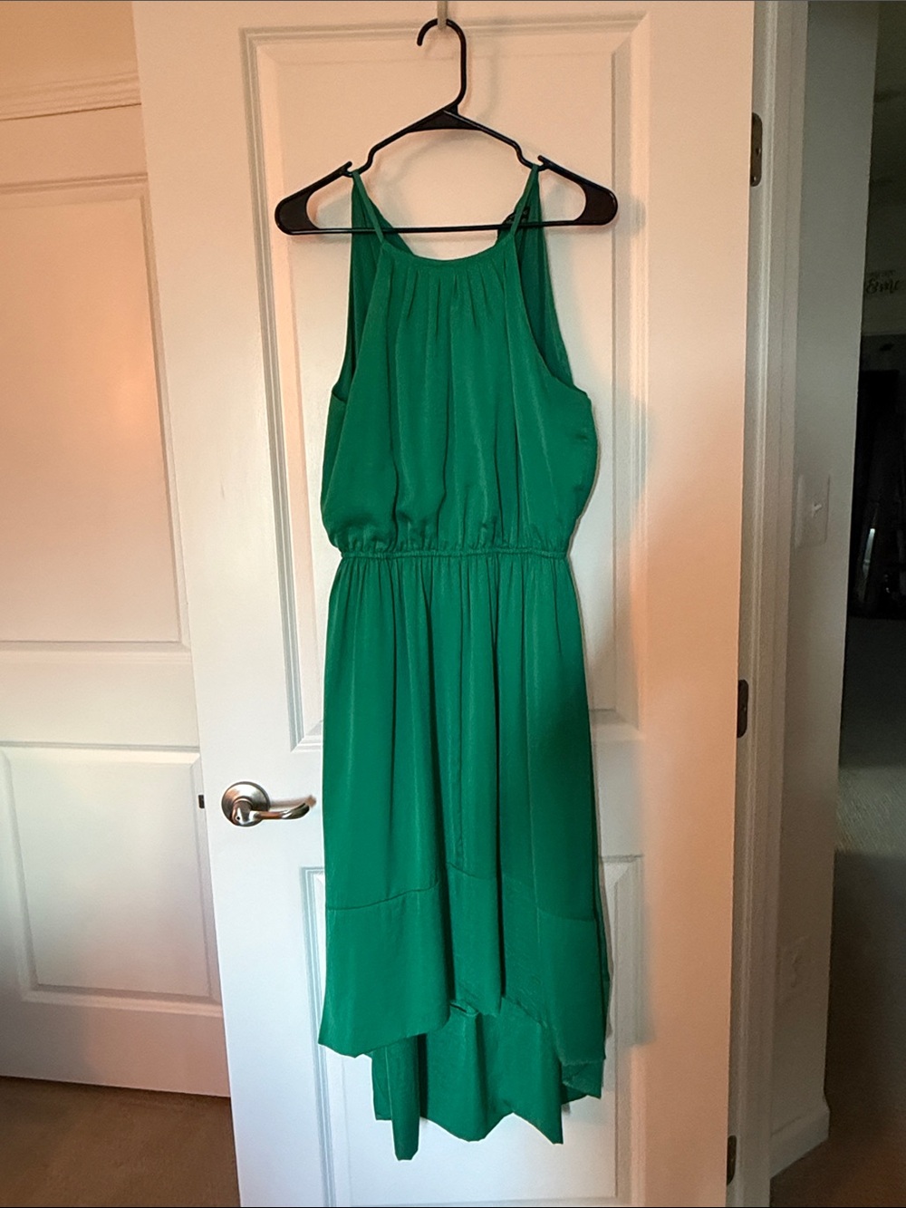Banana Republic Emerald Green Halter High-Low Dress